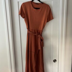 Zara Terracotta Midi Dress